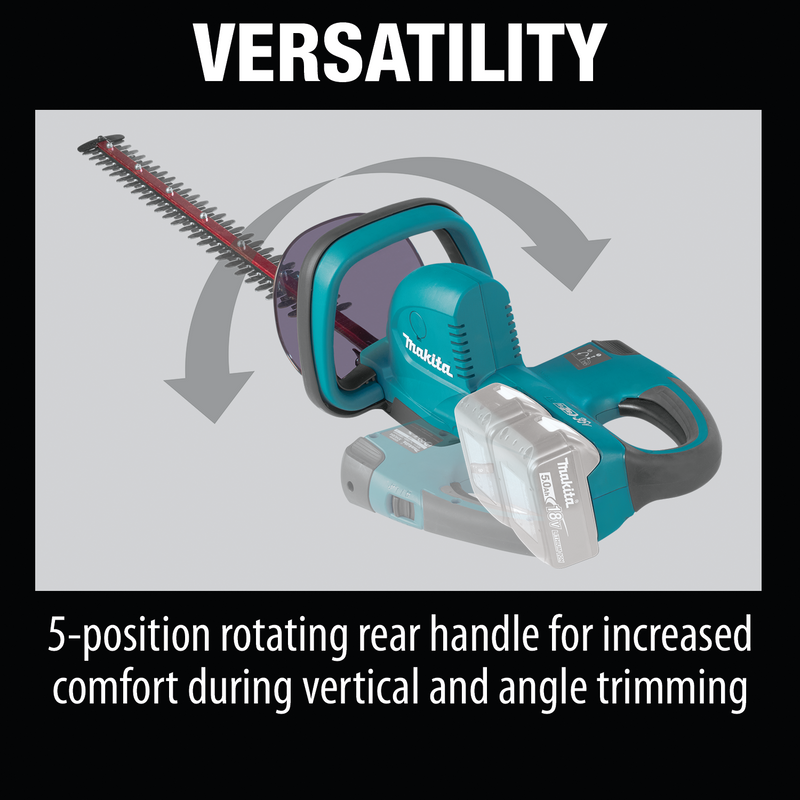Makita XHU04Z 36V 18V X2 LXT 25‑1/2 in. Hedge Trimmer, Tool Only, New