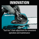 Makita XCU04CM1-R 36V 18V X2 LXT Brushless 16 in. Chain Saw Kit with 4 Batteries 4.0Ah, Reconditioned