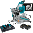 Makita XSL06PT 18V X2 36V LXT Lithium‑Ion Brushless Cordless 10" Dual‑Bevel Sliding Compound Miter Saw with Laser Kit, 5.0Ah, New