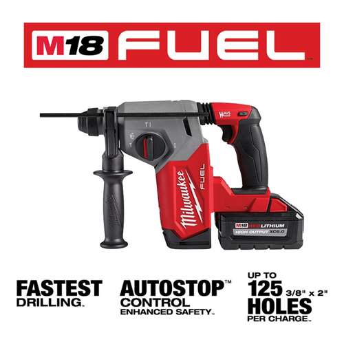 Milwaukee 2912-22 M18 Fuel 1 in. SDS Plus Rotary Hammer Kit, New