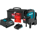 Makita SK106DNAX 12V Max CXT Lithium‑Ion Cordless Self‑Leveling Cross‑Line/4‑Point Red Beam Laser Kit 2.0Ah, New