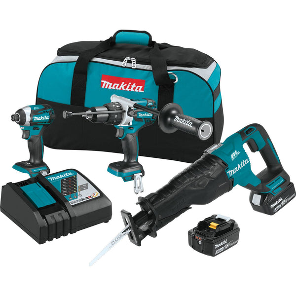 Makita XT330T 18V LXT® Lithium‑Ion Brushless Cordless 3‑Pc. Combo Kit (5.0Ah) (New) - ToolSteal.com