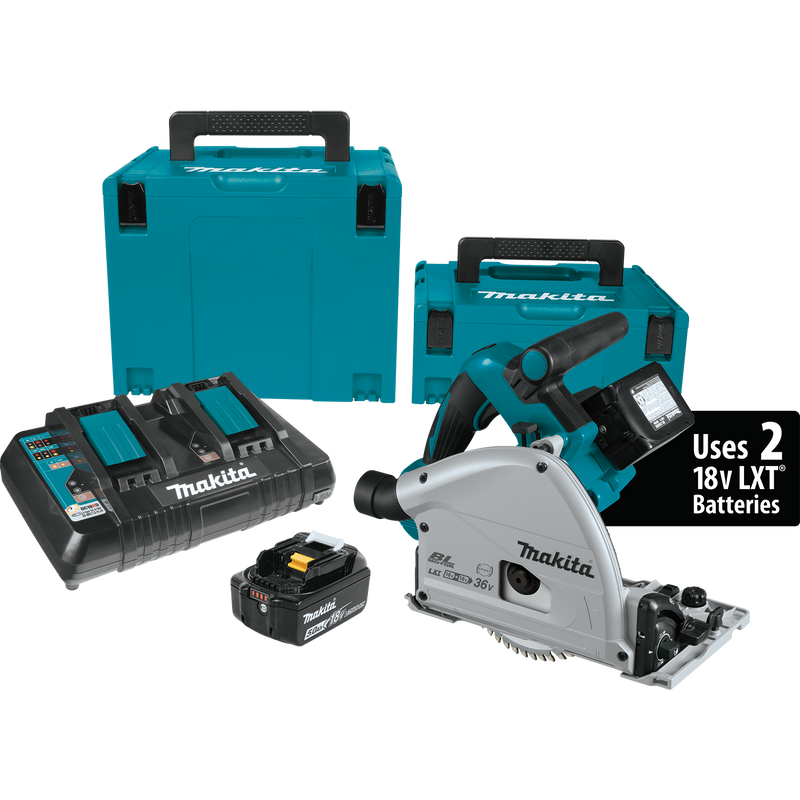 Makita XPS01PTJ 18V X2 LXT® Lithium‑Ion (36V) Brushless Cordless 6‑1/2" Plunge Circular Saw Kit 5.0Ah, (Reconditioned) - ToolSteal.com
