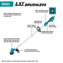 Makita XRU23SM1-R 18V LXT Lithium‑Ion Brushless Cordless 13 in. String Trimmer Kit 4.0Ah, Reconditioned