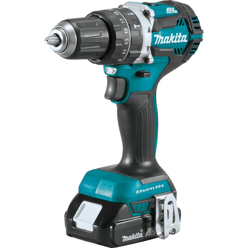 Makita XPH12R-R 18V LXT Li‑Ion Compact Brushless Cordless 1/2 in. Hammer Driver‑Drill Kit 2.0Ah, Reconditioned
