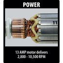 Makita 9565PCV-R 5 in. SJS High‑Power Paddle Switch Angle Grinder Reconditioned