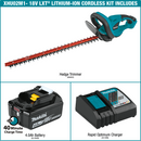 Makita XHU02M1-R 18V LXT Lithium‑Ion Cordless 22 in. Hedge Trimmer Kit 4.0Ah, Reconditioned