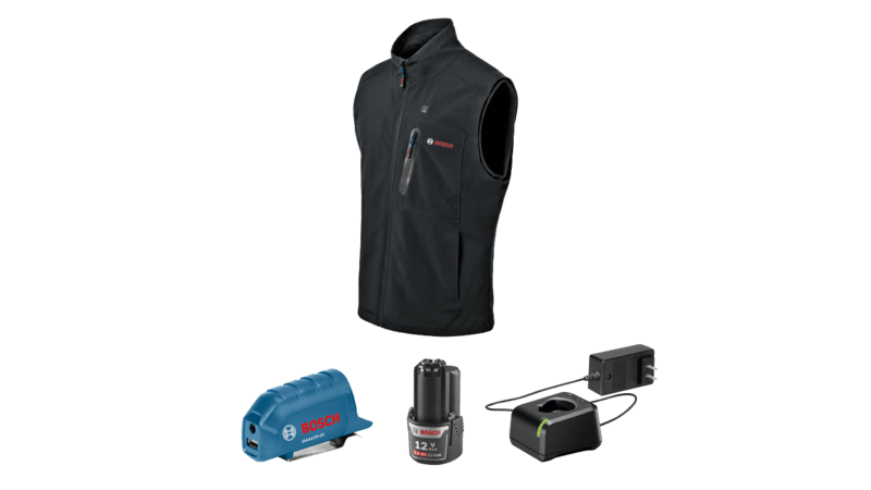 Bosch GHV12V-20 12V Max Heated Vest Kit with Portable Power Adapter - Size XL, New