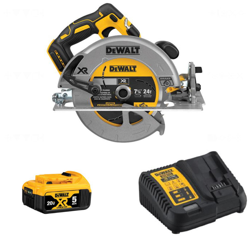 DeWALT DCS570P1 20V MAX* 7-1/4 in. Brushless XR® Circular Saw Kit (5Ah), (New) - ToolSteal.com
