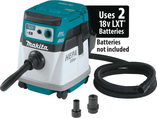 Makita XCV16ZX-R 18V X2 LXT 36V Lithium-Ion Brushless 4 Gal. HEPA Filter AWS Dry Dust Extractor Tool Only, Reconditioned