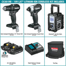 Makita CX301RB 18V LXT® Lithium‑Ion Sub‑Compact Brushless Cordless 3‑Pc. Combo Kit (2.0Ah), (New) - ToolSteal.com