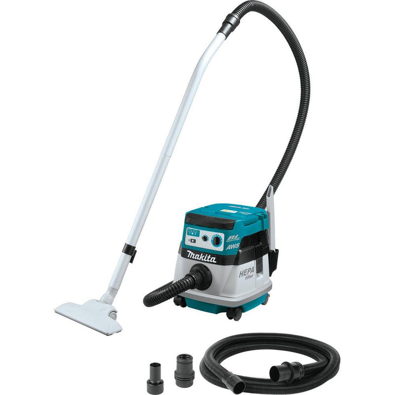 Makita XCV08Z X2 LXT® Lithium‑Ion (36V) Brushless Cordless 2.1 Gallon HEPA Filter Dry Dust Extractor/Vacuum, AWS™, [Tool Only], (New) - ToolSteal.com