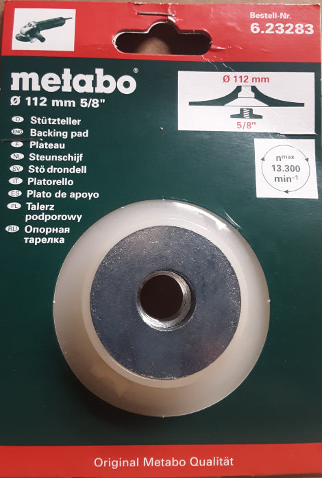 Metabo 62328300 (6.23283) 112mm / 4-1/2 in. x  5/8 in. Backing Pad New