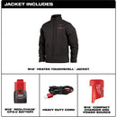 Milwaukee 204B-21L M12 Heated Toughshell Jacket Kit Black - Large, New
