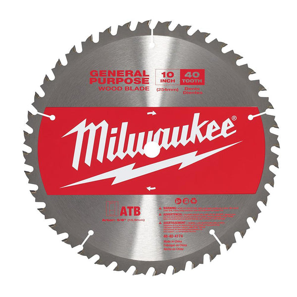 Milwaukee 48-40-4174 10 In. 40 Tooth General Purpose Blade New