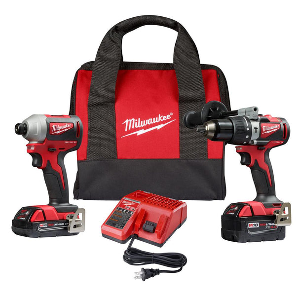 Milwaukee 2893-22CX M18 Brushless 2-Tool Combo Kit, Hammer Drill/Impact Driver - ToolSteal.com