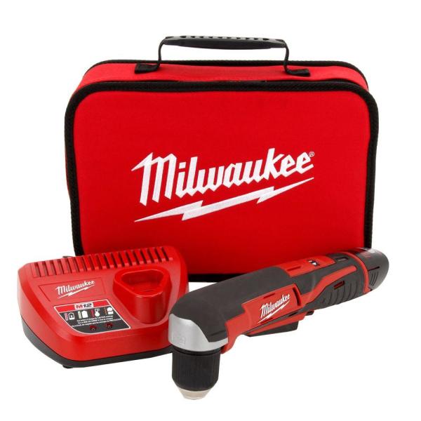 Milwaukee 2415-21 M12 12V Cordless Li-Ion 3/8 in. Right Angle Drill/Driver Kit, New
