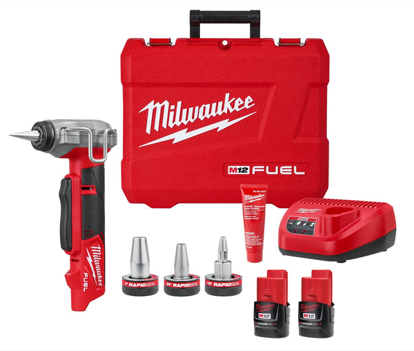 Milwaukee 2532-22 M12 Fuel Propex Expander Kit W/ 1/2 -1 in. Rapid Seal Propex Expander Heads, New