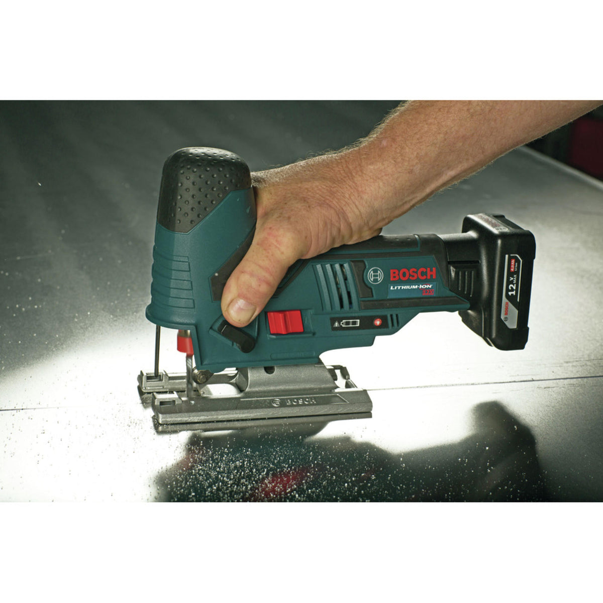 Bosch JS120BN RT 12V Max Cordless Li Ion Jig Saw and Exact Fit Tool In