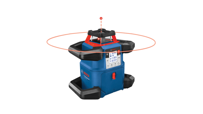 Bosch GRL4000-80CHV 18V REVOLVE4000 Connected Self-Leveling Horizontal/Vertical Rotary Laser with CORE18V 4.0 Ah Battery, New