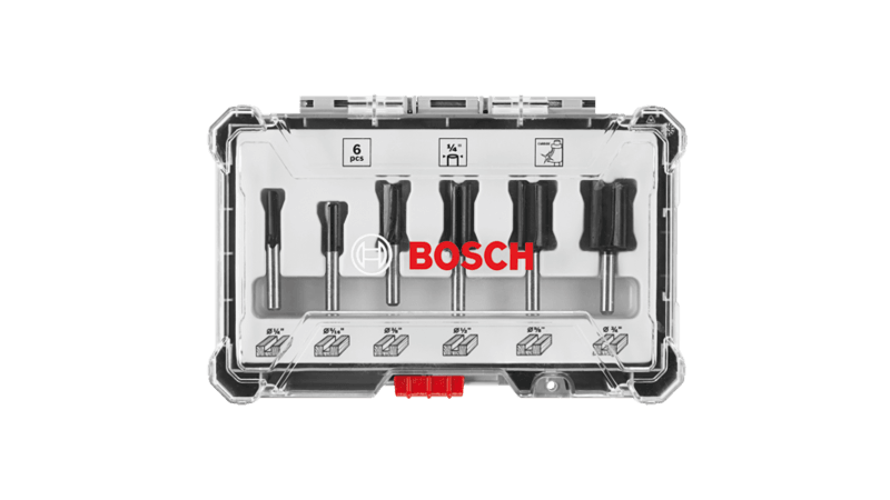 Bosch RBS006SBS 6 piece Carbide-Tipped Groove Cutter Router Bit Set, New