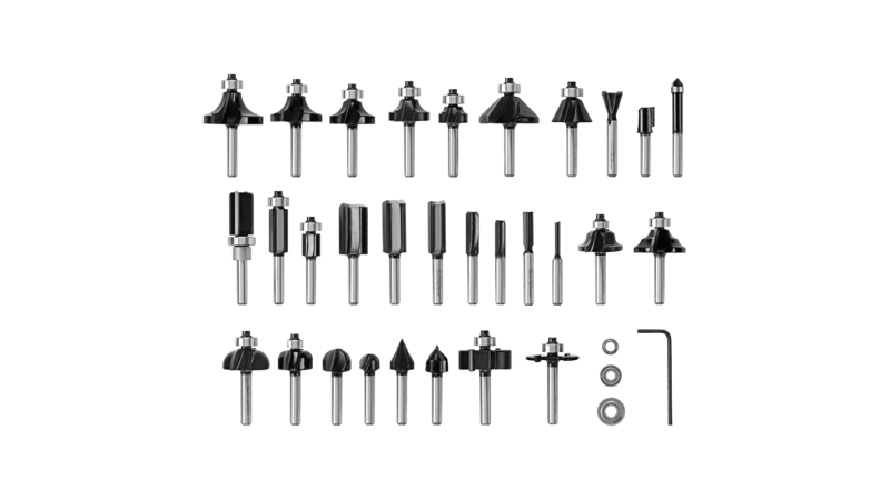 Bosch RBS030MBS 30 Piece Carbide-Tipped Wood Router Bit Set, New