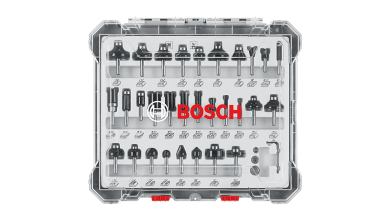 Bs Routing Tool Bosch RBS030MBS 30 Piece Carbide-Tipped Wood Router Bit Set, New