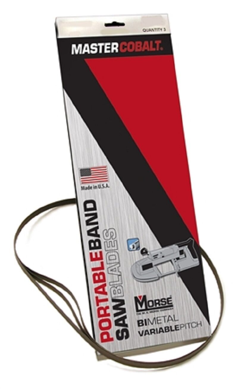 MK Morse ZWEP4410R 44-7/8 in. x 10 TPI Bi-Metal Portable Band Saw Blades, 3 Pc New