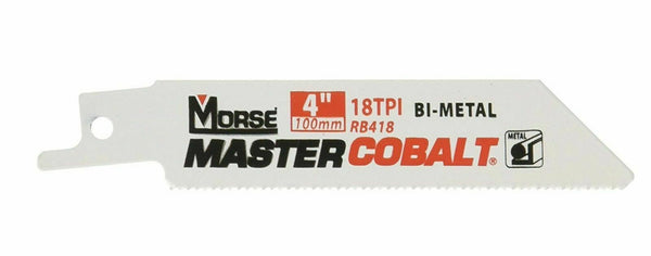 MK Morse RB418T50 PT#400268 Master Cobalt Recip Saw Blade,  4 in. x 18TPI, 5 Pc. New
