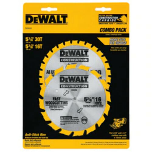 DeWALT DW9058 5-3/8 in. Aluminum 30T & Wood 16T Cutting Blades: DW9052, DW9055 New