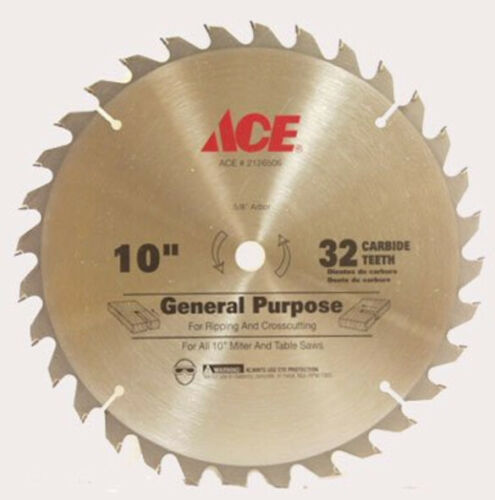 ACE 2126506 General Purpose Carbide-tipped 10 in. 32T Saw Blade, 3 Pack New