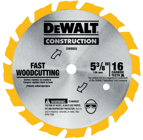DeWALT DW9058 5-3/8 in. Aluminum 30T & Wood 16T Cutting Blades: DW9052, DW9055 New