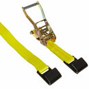 Indusco 90300046 2" x 27' Ratchet Tie Down w/Flat Hooks, 3335 lbs Capacity, 2-Pc New