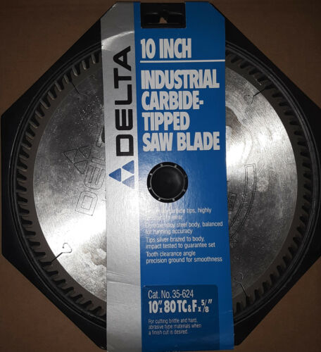 Delta 35-624 10 in. 80 Tooth 5/8 in. Arbor Industrial Carbide Tip Circular Saw Blade