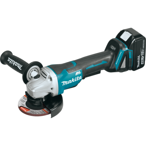 Makita XAG10M-R 18V LXT Li‑Ion Brushless Cordless 4‑1/2 in. Paddle Switch Cut‑Off/Angle Grinder Kit, with Electric Brake 4.0Ah, Reconditioned