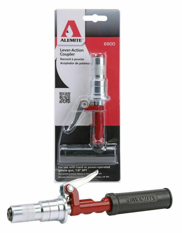Alemite Model 6800 Lever Action Grease Gun Coupler (1/8" NPT), (NEW) - ToolSteal.com