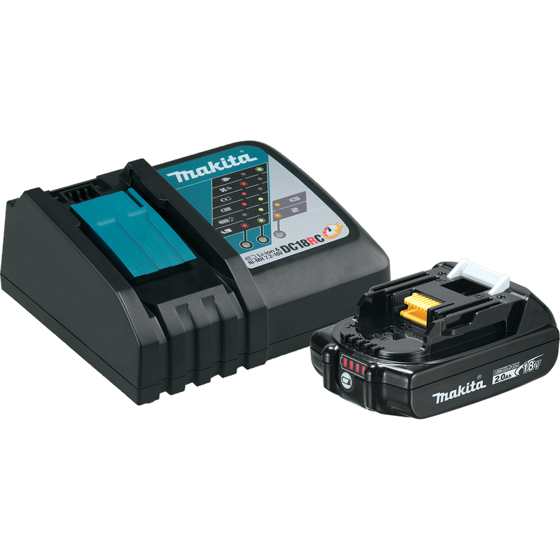 Makita BL1820BDC1 18V LXT® Lithium‑Ion Compact Battery and Rapid Charger Starter Pack (2.0Ah), (New) - ToolSteal.com