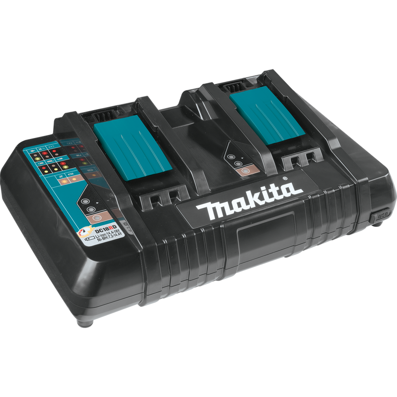 Makita DC18RD-R 18V LXT® Lithium‑Ion Dual Port Rapid Optimum Charger, (Reconditioned) - ToolSteal.com