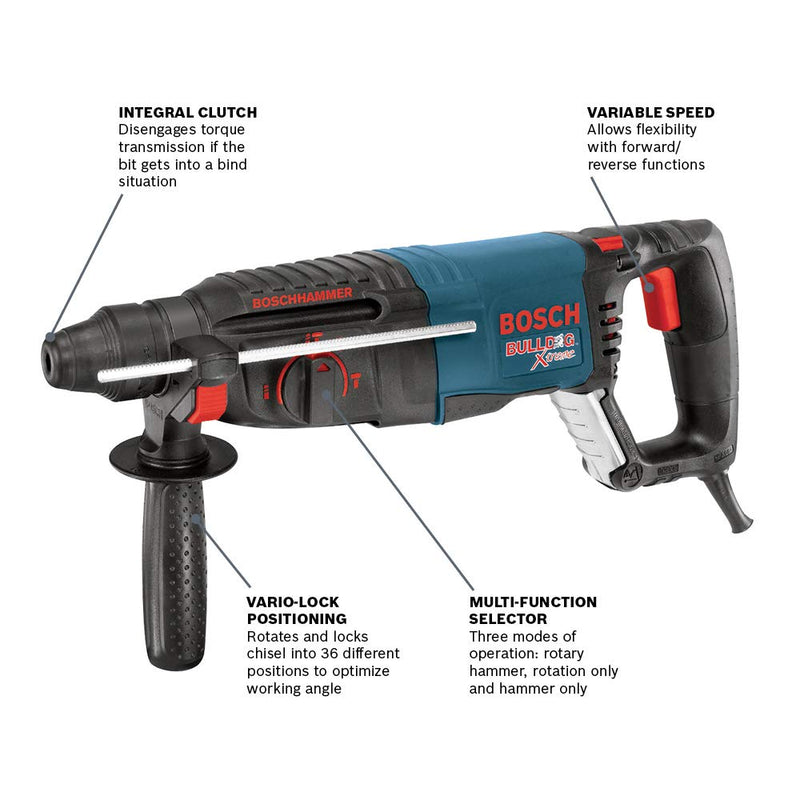 Bosch 11255VSR-RT 1 In. SDS-plus® Bulldog™ Xtreme Rotary Hammer, (Reconditioned) - ToolSteal.com